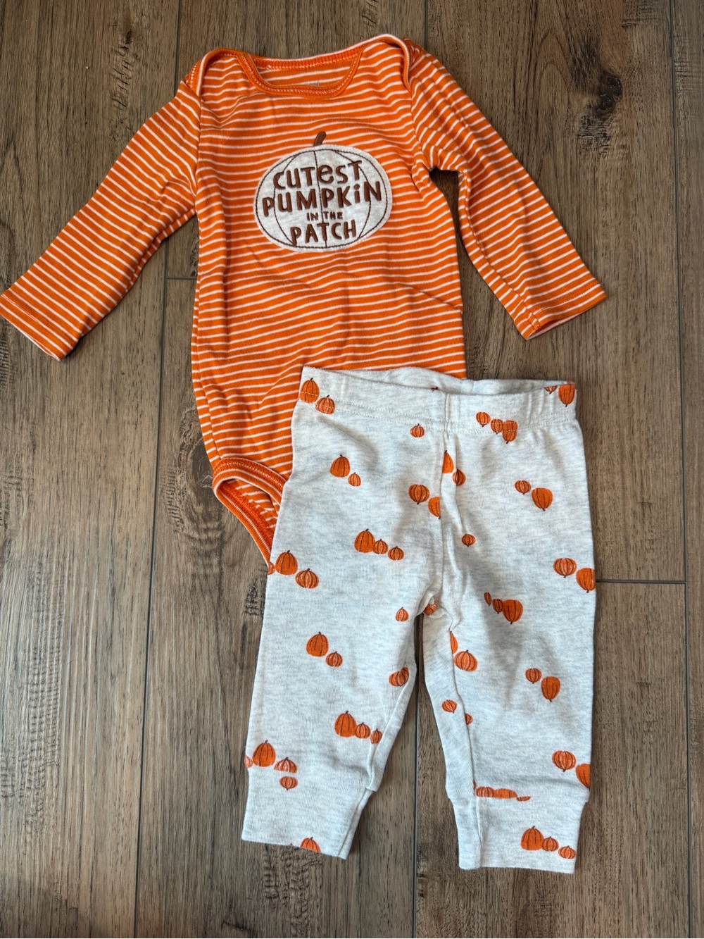 Carters 'Cutest Pumpkin in the Patch' One-Piece and Pants Set